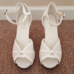 White high heels